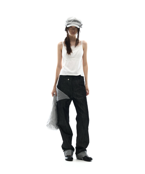 OJOS(オホス)の「Metal Denim Pants / Black(デニムパンツ・レディース・その他・1/2/3)」の1枚目の写真