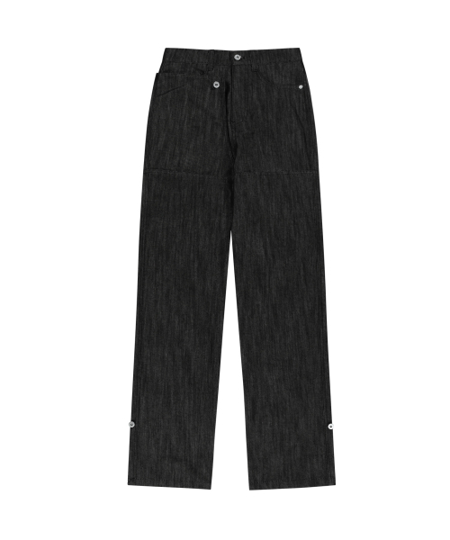 OJOS(オホス)の「Metal Denim Pants / Black(デニムパンツ・レディース・その他・1/2/3)」の2枚目の写真