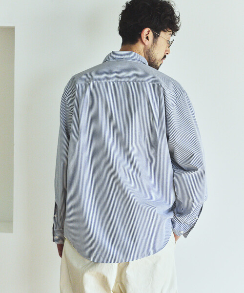 FREAK'S STORE（フリークスストア）の「AIRDRY HIGH TECHYARN ブロード レギュラーカラーシャツ ロングスリーブ/エアドライ ポリエステル 長袖シャツ（シャツ/ブラウス・メンズ・サックスブルー/ブルー/その他9/その他13・LARGE/MEDIUM/SMALL）」の18枚目の写真