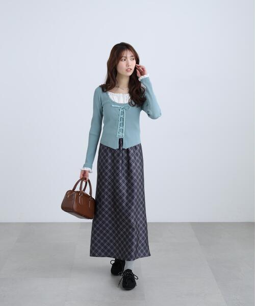 FREE'S MART(フリーズマート)の「◆サテンナロースカート(スカート・レディース・ネイビー/ホワイト/グレー系その他/グレー・MEDIUM/SMALL)」の8枚目の写真