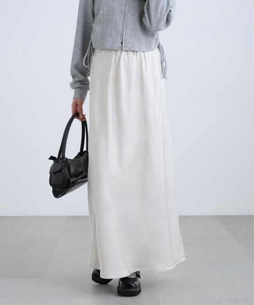 FREE'S MART(フリーズマート)の「◆サテンナロースカート(スカート・レディース・ネイビー/ホワイト/グレー系その他/グレー・MEDIUM/SMALL)」の12枚目の写真