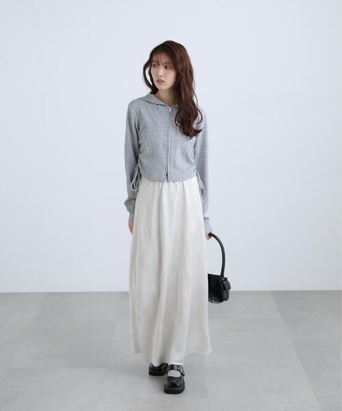 FREE'S MART(フリーズマート)の「◆サテンナロースカート(スカート・レディース・ネイビー/ホワイト/グレー系その他/グレー・MEDIUM/SMALL)」の15枚目の写真