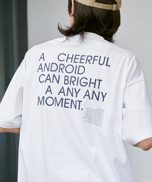 PUBLUX(パブリュクス)の「PUBLUX/パブリュクス <機能性素材>LOVE POP STUDIO CHEERFUL タイポグラフィー Tシャツ 限定展開(Tシャツ/カットソー・メンズ・ブラック/ネイビー/ピンク/ホワイト・LARGE/MEDIUM/SMALL)」の8枚目の写真