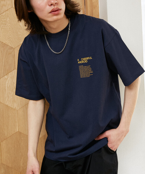PUBLUX(パブリュクス)の「PUBLUX/パブリュクス <機能性素材>LOVE POP STUDIO CHEERFUL タイポグラフィー Tシャツ 限定展開(Tシャツ/カットソー・メンズ・ブラック/ネイビー/ピンク/ホワイト・LARGE/MEDIUM/SMALL)」の6枚目の写真