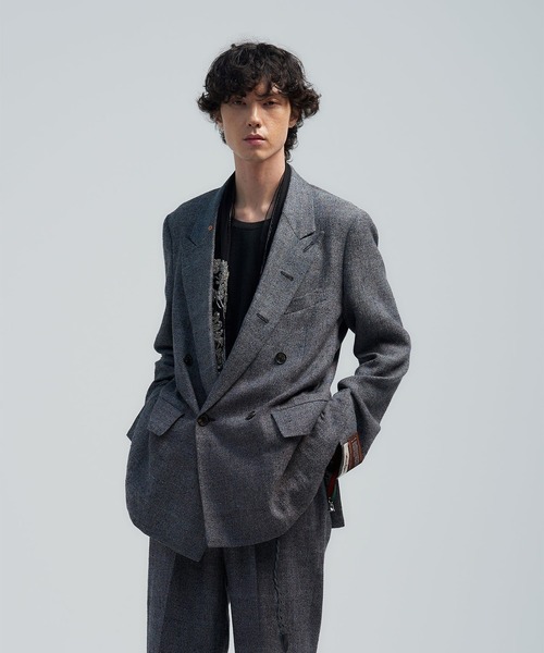 BED J.W. FORD(ベッドフォード)の「【BED J.W. FORD/ベッドフォード】W(テーラードジャケット・メンズ・ブラック/グレー・0/1)」の1枚目の写真