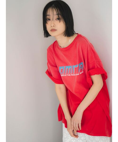 Ungrid（アングリッド）の「ヴィンテージロゴルーズTee（Tシャツ/カットソー・レディース・オレンジ/レッド/アイボリー/チャコールグレー・FREE）」の10枚目の写真
