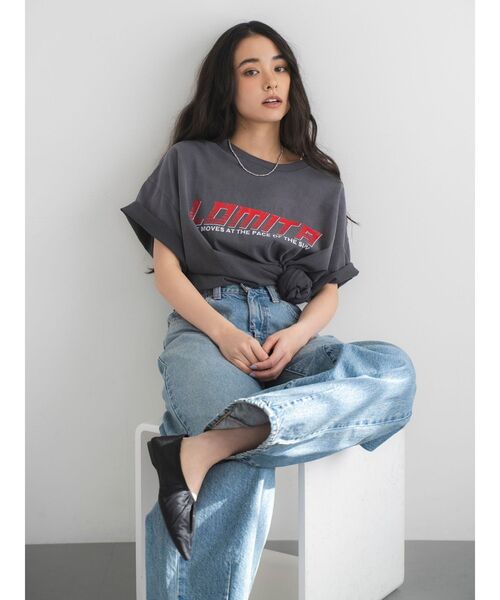Ungrid（アングリッド）の「ヴィンテージロゴルーズTee（Tシャツ/カットソー・レディース・オレンジ/レッド/アイボリー/チャコールグレー・FREE）」の21枚目の写真