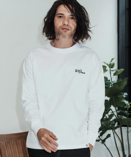 No Rain No Rainbow(ノーレインノーレインボー)の「mlt5616-USA cotton long sleeve T-shirt ロングスリーブTシャツ(NR26S-24)(Tシャツ/カットソー・メンズ・ネイビー/ホワイト/ブラック・S/XL/L/M)」の22枚目の写真