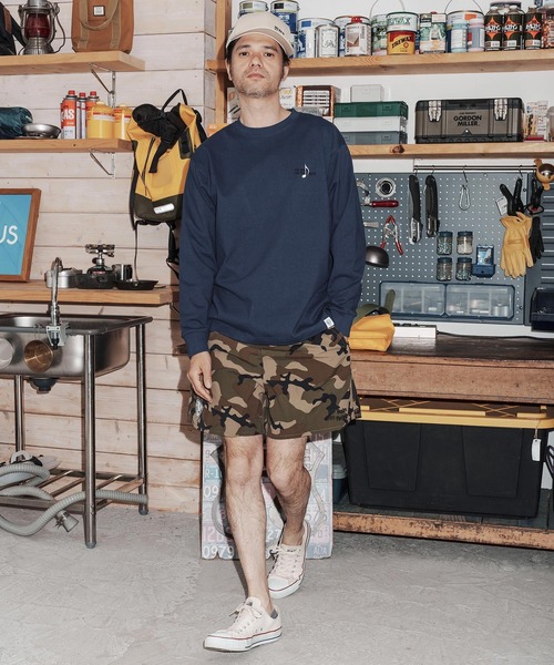 No Rain No Rainbow(ノーレインノーレインボー)の「mlt5616-USA cotton long sleeve T-shirt ロングスリーブTシャツ(NR26S-24)(Tシャツ/カットソー・メンズ・ネイビー/ホワイト/ブラック・S/XL/L/M)」の5枚目の写真