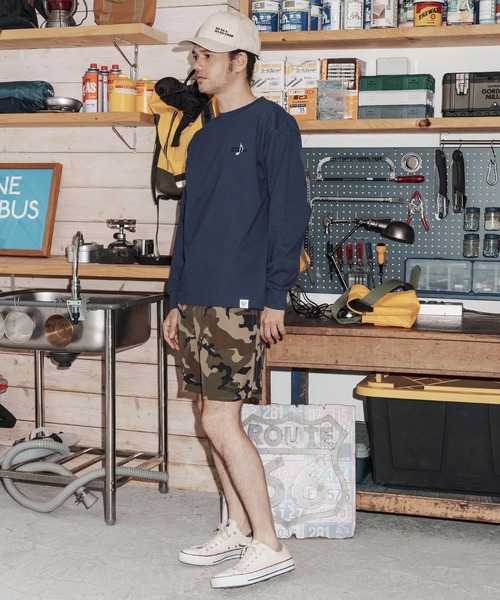 No Rain No Rainbow(ノーレインノーレインボー)の「mlt5616-USA cotton long sleeve T-shirt ロングスリーブTシャツ(NR26S-24)(Tシャツ/カットソー・メンズ・ネイビー/ホワイト/ブラック・S/XL/L/M)」の6枚目の写真