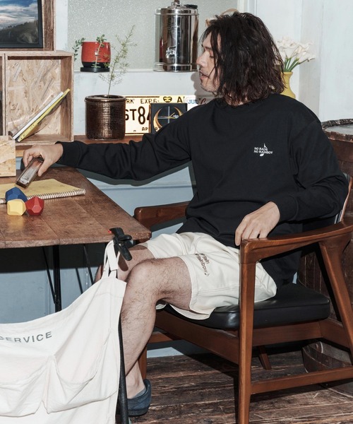 No Rain No Rainbow(ノーレインノーレインボー)の「mlt5616-USA cotton long sleeve T-shirt ロングスリーブTシャツ(NR26S-24)(Tシャツ/カットソー・メンズ・ネイビー/ホワイト/ブラック・S/XL/L/M)」の12枚目の写真
