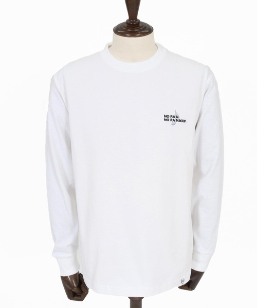 No Rain No Rainbow(ノーレインノーレインボー)の「mlt5616-USA cotton long sleeve T-shirt ロングスリーブTシャツ(NR26S-24)(Tシャツ/カットソー・メンズ・ネイビー/ホワイト/ブラック・S/XL/L/M)」の13枚目の写真