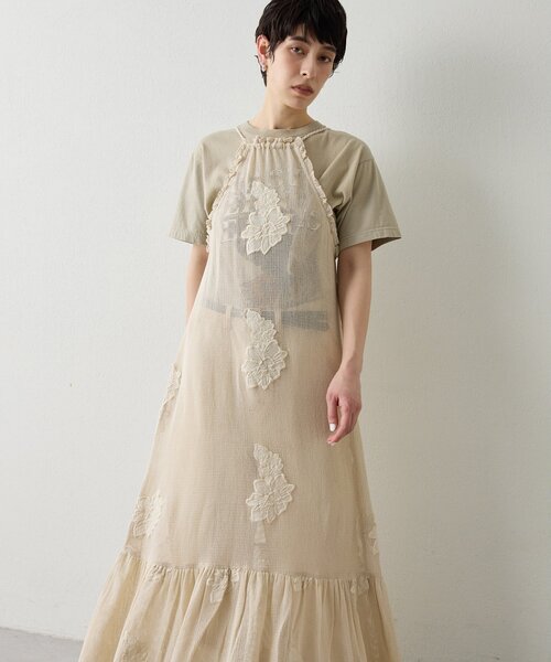 Whim Gazette(ウィムガゼット)の「メッシュレースワンピース(ワンピース・レディース・ブラック/ホワイト系その他・FREE)」の22枚目の写真