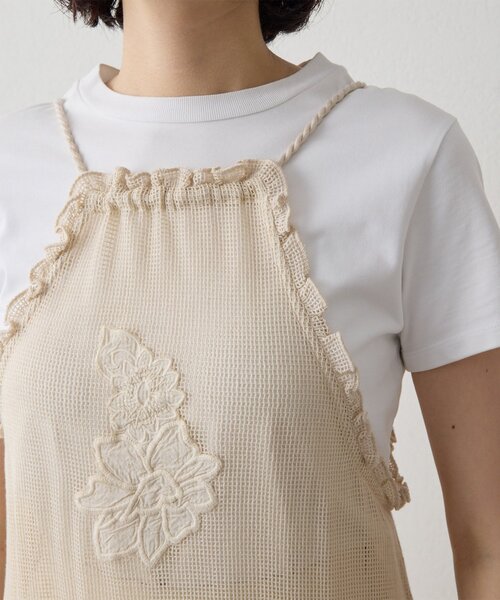 Whim Gazette(ウィムガゼット)の「メッシュレースワンピース(ワンピース・レディース・ブラック/ホワイト系その他・FREE)」の7枚目の写真