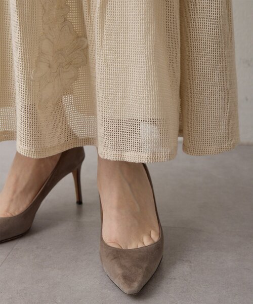 Whim Gazette(ウィムガゼット)の「メッシュレースワンピース(ワンピース・レディース・ブラック/ホワイト系その他・FREE)」の5枚目の写真