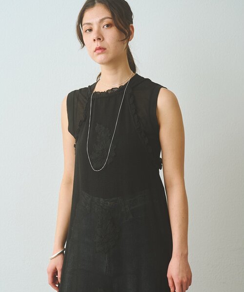 Whim Gazette(ウィムガゼット)の「メッシュレースワンピース(ワンピース・レディース・ブラック/ホワイト系その他・FREE)」の14枚目の写真