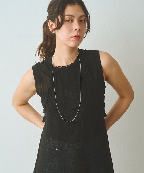 Whim Gazette(ウィムガゼット)の「メッシュレースワンピース(ワンピース・レディース・ブラック/ホワイト系その他・FREE)」の20枚目の写真