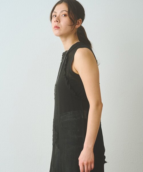 Whim Gazette(ウィムガゼット)の「メッシュレースワンピース(ワンピース・レディース・ブラック/ホワイト系その他・FREE)」の19枚目の写真