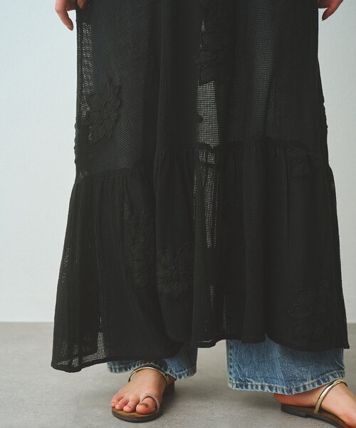Whim Gazette(ウィムガゼット)の「メッシュレースワンピース(ワンピース・レディース・ブラック/ホワイト系その他・FREE)」の11枚目の写真