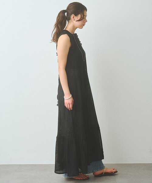 Whim Gazette(ウィムガゼット)の「メッシュレースワンピース(ワンピース・レディース・ブラック/ホワイト系その他・FREE)」の16枚目の写真