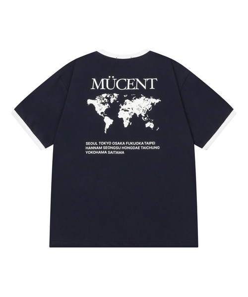 MUCENT(ムセント)の「トレースリンガー半袖Tシャツ(3カラー)(Tシャツ/カットソー・レディース・ホワイト/スカイブルー/ブラック/ネイビー・SMALL/LARGE)」の4枚目の写真