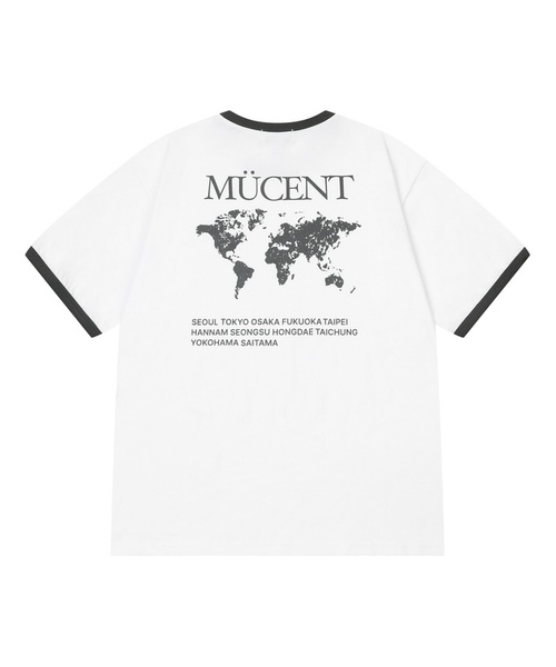 MUCENT(ムセント)の「トレースリンガー半袖Tシャツ(3カラー)(Tシャツ/カットソー・レディース・ホワイト/スカイブルー/ブラック/ネイビー・SMALL/LARGE)」の2枚目の写真