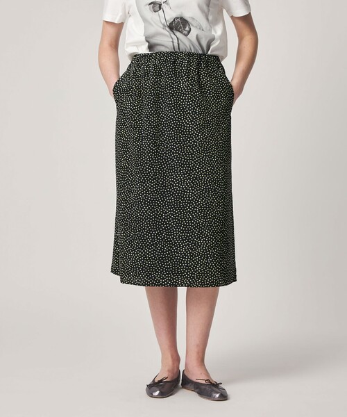 Steven Alan（スティーブンアラン）の「＜Steven Alan＞フラワー プリント スカート（スカート・レディース・ブラック/オフホワイト・M/S）」の2枚目の写真