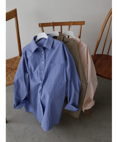 Katrin TOKYO(カトリーントーキョー)の「pajama shirt(シャツ/ブラウス・レディース・ブラウン/ブルー/ベビーピンク・FREE/XS)」の1枚目の写真