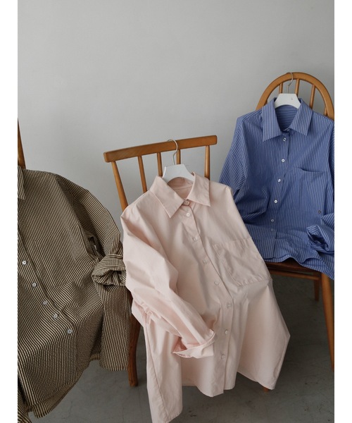 Katrin TOKYO(カトリーントーキョー)の「pajama shirt(シャツ/ブラウス・レディース・ブラウン/ブルー/ベビーピンク・FREE/XS)」の4枚目の写真