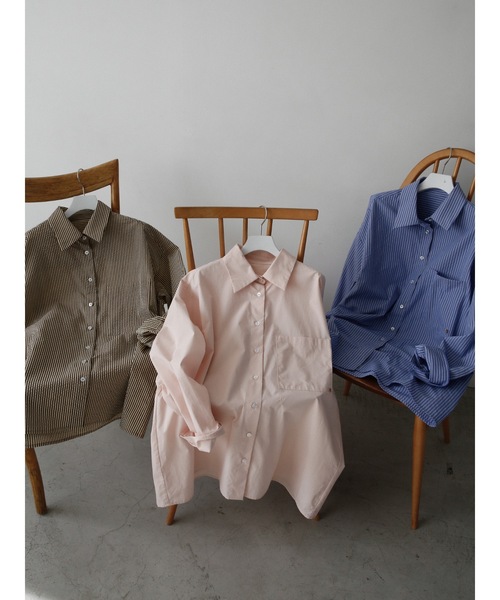 Katrin TOKYO(カトリーントーキョー)の「pajama shirt(シャツ/ブラウス・レディース・ブラウン/ブルー/ベビーピンク・FREE/XS)」の5枚目の写真