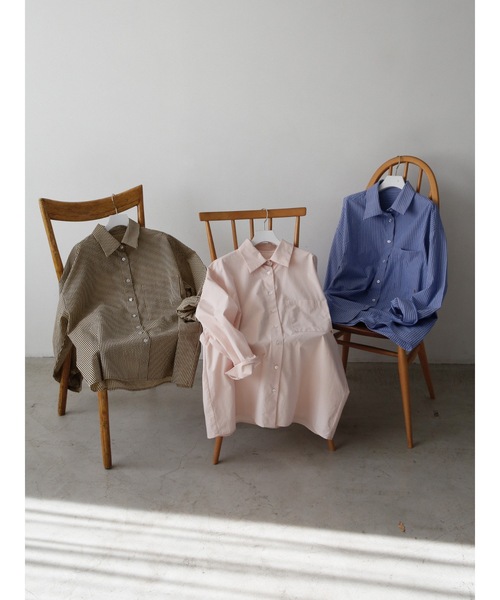 Katrin TOKYO(カトリーントーキョー)の「pajama shirt(シャツ/ブラウス・レディース・ブラウン/ブルー/ベビーピンク・FREE/XS)」の8枚目の写真