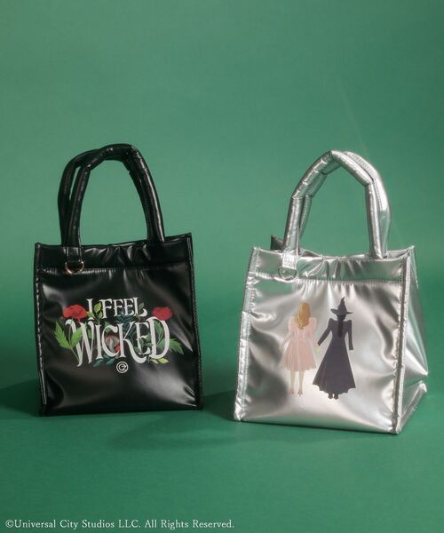 Green　Parks（グリーンパークス）の「WICKED アートグラフィックバッグ（トートバッグ・レディース・シルバー/ブラック・FREE）」の3枚目の写真