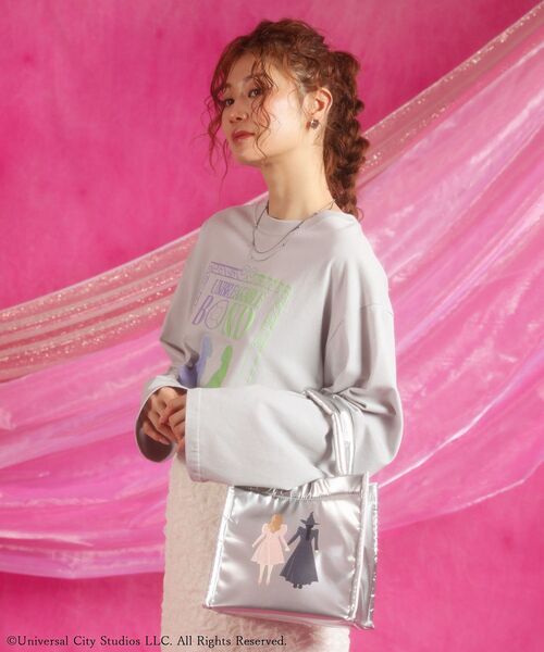 Green　Parks（グリーンパークス）の「WICKED アートグラフィックバッグ（トートバッグ・レディース・シルバー/ブラック・FREE）」の4枚目の写真