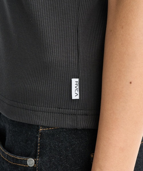 RVCA(ルーカ)の「RVCA ウィメンズ RIBBED ICON TANK TOP タンクトップ 【2026年春夏モデル】(タンクトップ・レディース・ホワイト/ピンク系その他/ブラック系その他・SMALL/MEDIUM/LARGE)」の13枚目の写真