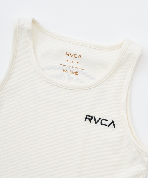 RVCA(ルーカ)の「RVCA ウィメンズ RIBBED ICON TANK TOP タンクトップ 【2026年春夏モデル】(タンクトップ・レディース・ホワイト/ピンク系その他/ブラック系その他・SMALL/MEDIUM/LARGE)」の8枚目の写真