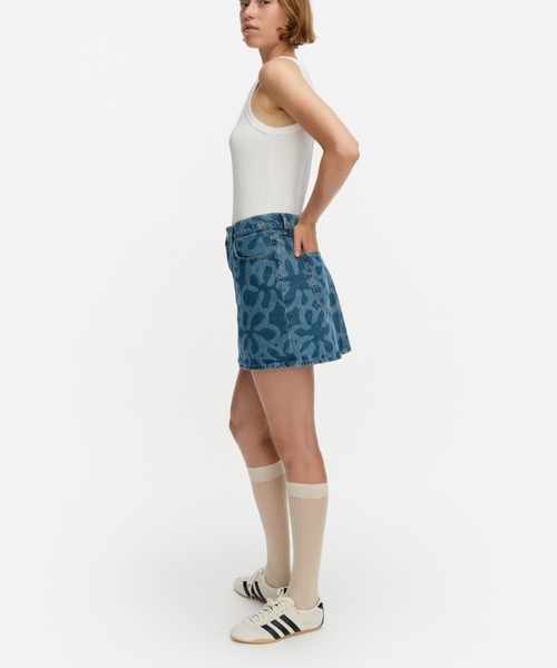 marimekko(マリメッコ)の「【オンラインストア限定】【Maridenim】Ruudut Kukka / Skirt(スカート・レディース・ネイビー・34/36/38/40)」の8枚目の写真