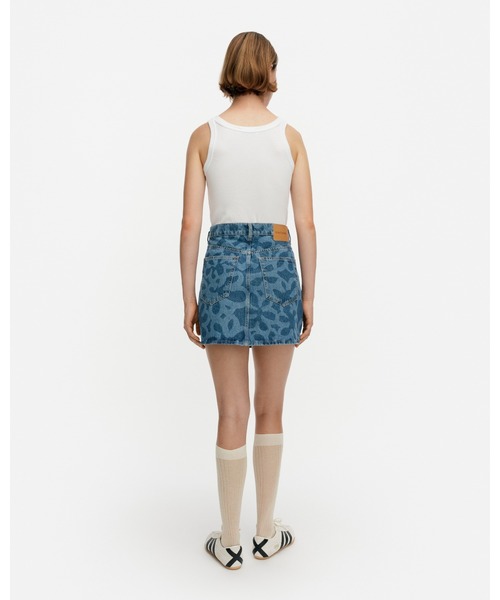 marimekko(マリメッコ)の「【オンラインストア限定】【Maridenim】Ruudut Kukka / Skirt(スカート・レディース・ネイビー・34/36/38/40)」の7枚目の写真
