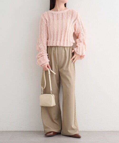 Kastane（カスタネ）の「【一部店舗限定/S.Mサイズ展開】B サイドレーススラックス（スラックス・レディース・ベージュ/グレー・MEDIUM/SMALL）」の6枚目の写真