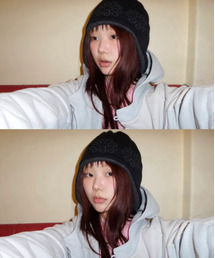 9999ARCHIVE（9999アーカイブ）の「Linking Flower Jacquard Earmuffs（ニットキャップ/ビーニー）」