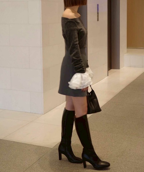ACYM(アシーム)の「トラペーズミニスカート(スカート・レディース・ブラック/グレー/アイボリー・FREE)」の6枚目の写真