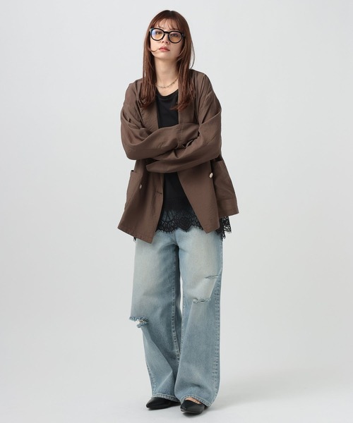 BAYFLOW(ベイフロー)の「レースヘムノースリーブ(Tシャツ/カットソー・レディース・ブラック/ホワイト・FREE)」の20枚目の写真