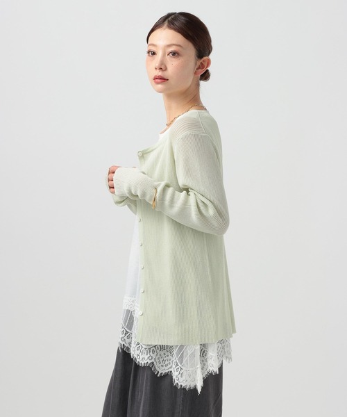 BAYFLOW(ベイフロー)の「レースヘムノースリーブ(Tシャツ/カットソー・レディース・ブラック/ホワイト・FREE)」の6枚目の写真