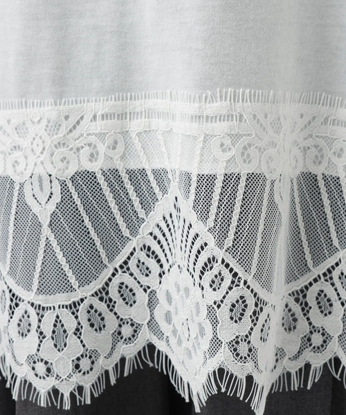 BAYFLOW(ベイフロー)の「レースヘムノースリーブ(Tシャツ/カットソー・レディース・ブラック/ホワイト・FREE)」の17枚目の写真