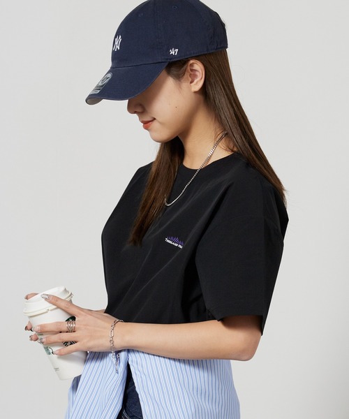 THOUSAND MILE(サウザンドマイル)の「THOUSAND MILE/サウザンドマイル SHORT SLEEVE T-SHIRT & SKIRT SET 4WAYストレッチ ロゴ刺繍セットアップ 2026年 夏 夏服(Tシャツ/カットソー・レディース・ブラック/チャコール・FREE)」の14枚目の写真