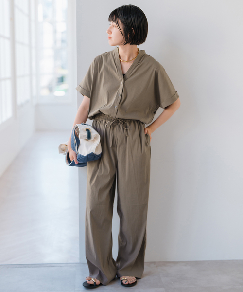 Spick & Span（スピックアンドスパン）の「《一部店舗+WEB限定 / 追加》フィブリルオールインワン（つなぎ/オールインワン・レディース・カーキ/ブラック・38/36）」の6枚目の写真