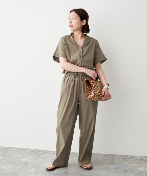 Spick & Span（スピックアンドスパン）の「《一部店舗+WEB限定 / 追加》フィブリルオールインワン（つなぎ/オールインワン・レディース・カーキ/ブラック・38/36）」の8枚目の写真