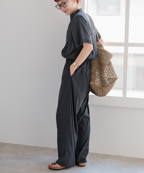 Spick & Span（スピックアンドスパン）の「《一部店舗+WEB限定 / 追加》フィブリルオールインワン（つなぎ/オールインワン・レディース・カーキ/ブラック・38/36）」の9枚目の写真