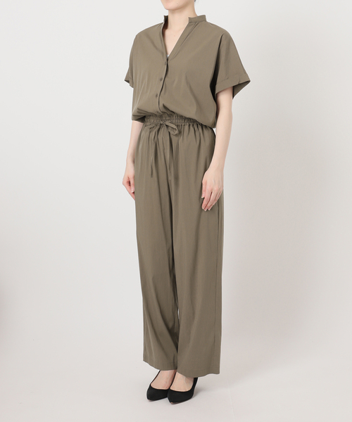 Spick & Span(スピックアンドスパン)の「《一部店舗+WEB限定 / 追加》フィブリルオールインワン(つなぎ/オールインワン・レディース・カーキ/ブラック・38/36)」の13枚目の写真