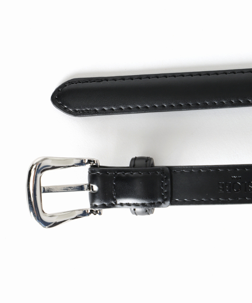 SLOBE IENA(スローブイエナ)の「SLOBE シルバーバックルステッチベルト(ベルト・レディース・ベージュ系その他/ブラック・FREE)」の3枚目の写真