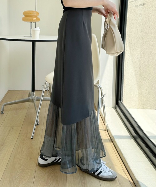 Ada.(エイダ)の「裾プリーツ ドッキング アシンメトリー レイヤード スカート(スカート・レディース・グレー/アイボリー/ブラック・M/S)」の16枚目の写真